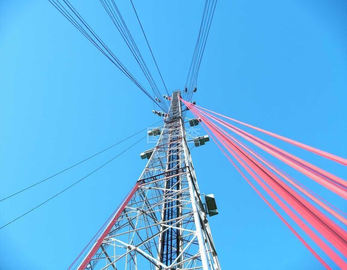 通訊塔的電纜與通訊電纜 連接世界的隱形橋梁